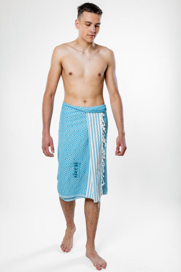 Hammam chusta Sarong – Niebieski