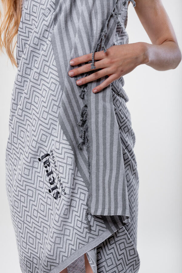 Hammam chusta Sarong – Szary - obrazek 3