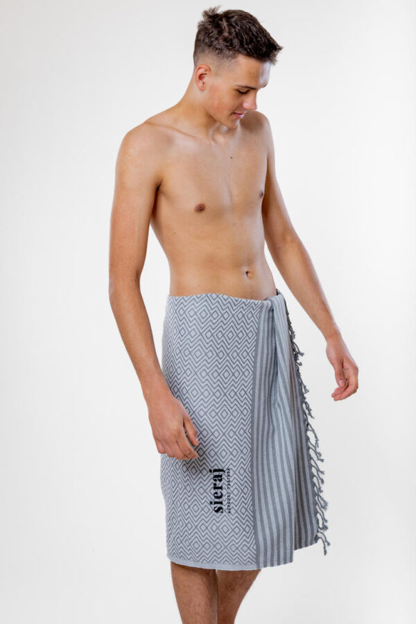 Hammam chusta Sarong – Szary - obrazek 7