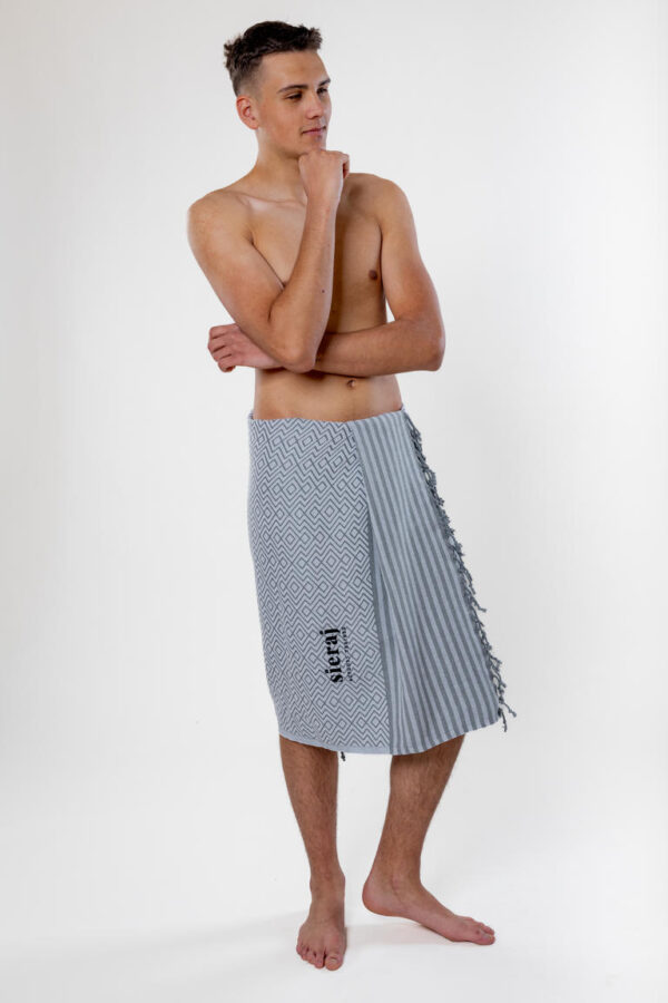 Hammam chusta Sarong – Szary - obrazek 9