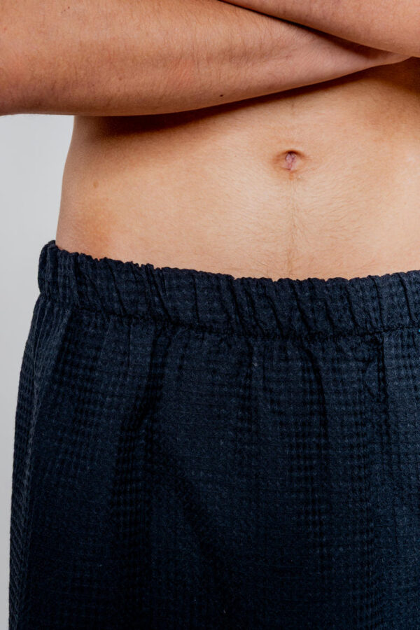 Kilt do Sauny Wafel – Lekki, Przewiewny, Wygodny - Czarny - obrazek 4