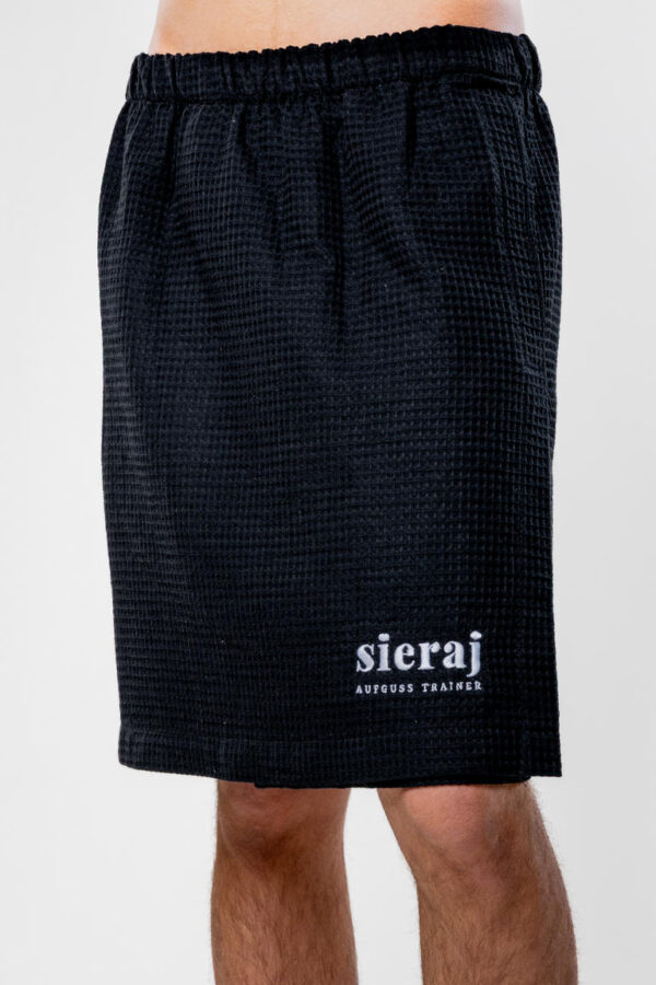Kilt do Sauny Wafel – Lekki, Przewiewny, Wygodny - Czarny - obrazek 3