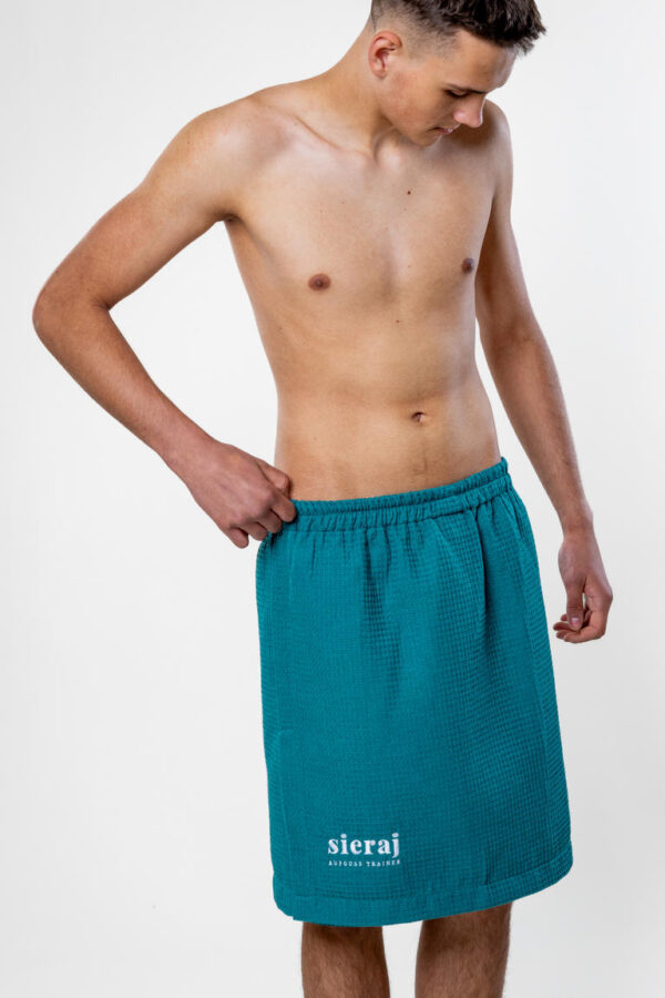 Kilt do Sauny Wafel – Lekki, Przewiewny, Wygodny - Petrol - obrazek 7