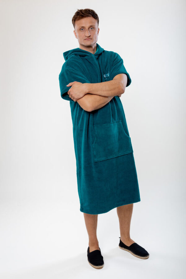 Poncho Velvet – Komfort, który działa - Petrol - obrazek 2