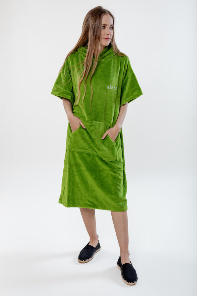 Poncho Velvet – Komfort, który działa - Jasnozielony