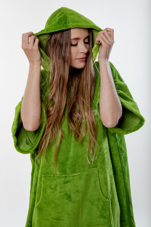 Poncho Velvet – Komfort, który działa - Jasnozielony - obrazek 4
