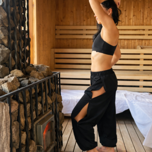Spodnie damskie do sauny - ultrawygodne - czarne