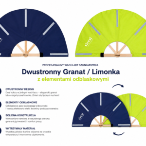 Wachlarz dwustronny - Granat / Limonka